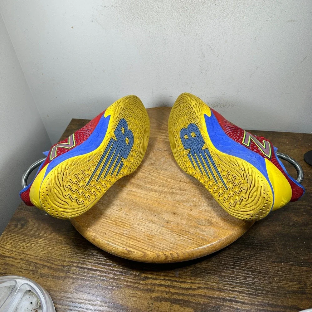 New Balance Fresh Foam Lav V2 Men Tennis Shoes Red Blue Yellow MCHLAVU2 Size 7
